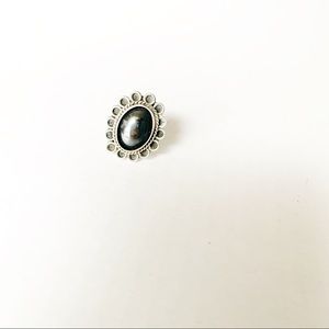 Hemitite Stone stamped Sterling Silver ring